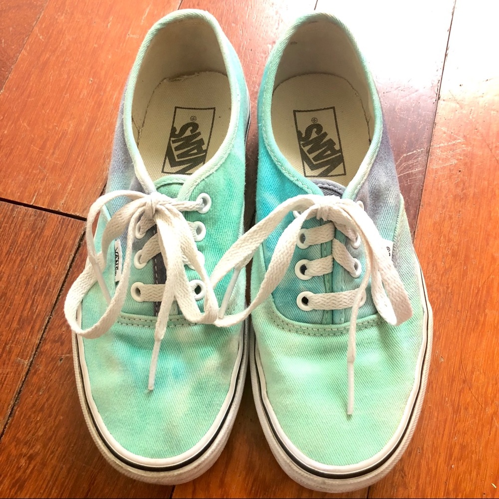 VANS Authentic Tie Dye Skate Shoes - Turquoise